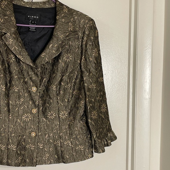 Virgo Women’s floral print blazer jacket - Picture 2 of 11